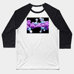 T cells attacking cancer cells (C025/6875) Baseball T-Shirt